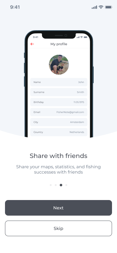 FisherNote screen