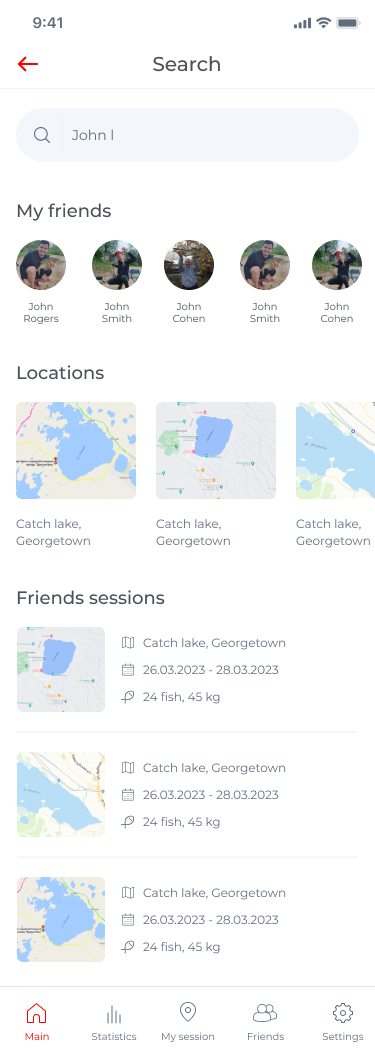 FisherNote screen